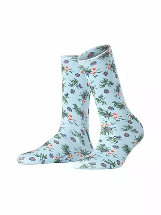 BURLINGTON | Socken FLORAL ROMANCE 36-41 light blue | 